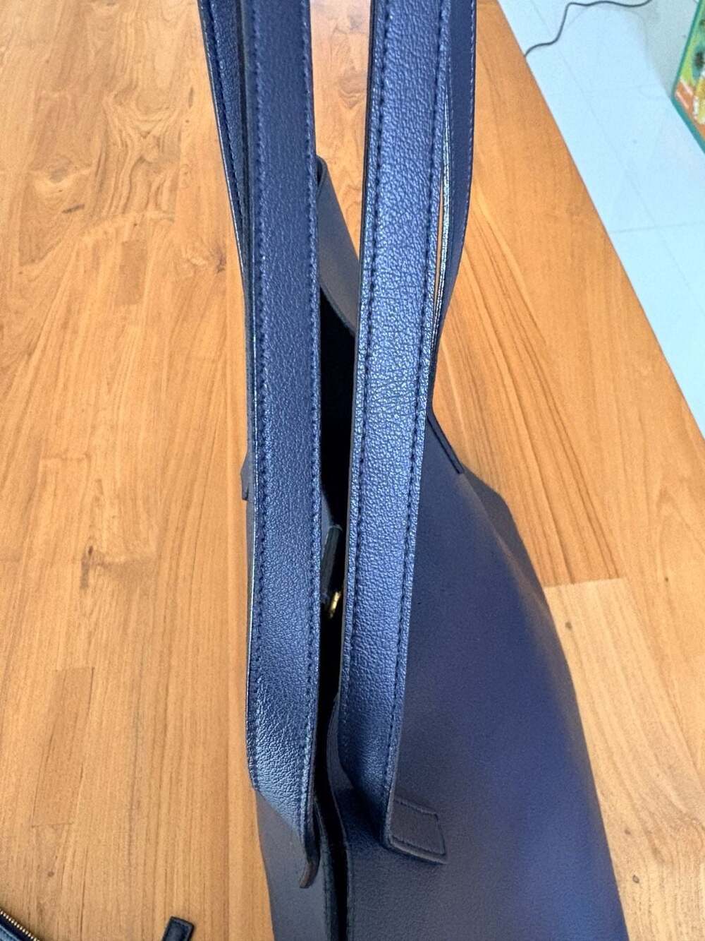Saint Laurent East West Shopping Tote in Navy Blue Like New - Picture 6 of 16